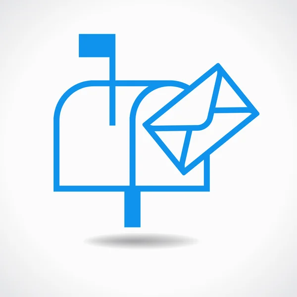 Blue mailbox icon — Stock Vector