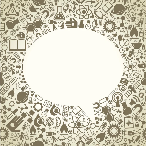 Icônes de l'éducation avec bulle de parole — Image vectorielle