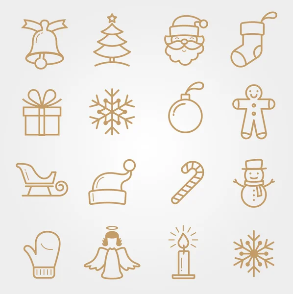 set of Holiday and Christmas Icons