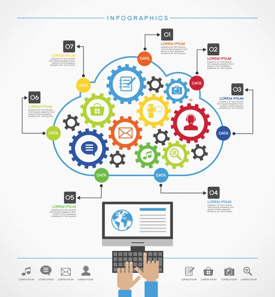 Cloud services-concept — Stockvector