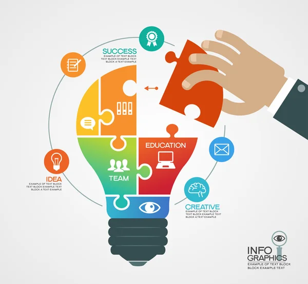 Infografica di idea creativa — Vettoriale Stock