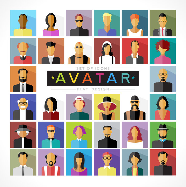 Set of  flat  avatars  