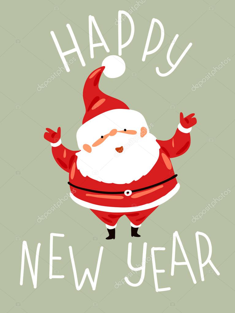 Vector 2021 Happy New Year background . Holiday gift card, Festive poster, web banner, header for website. Flat vector illustration.