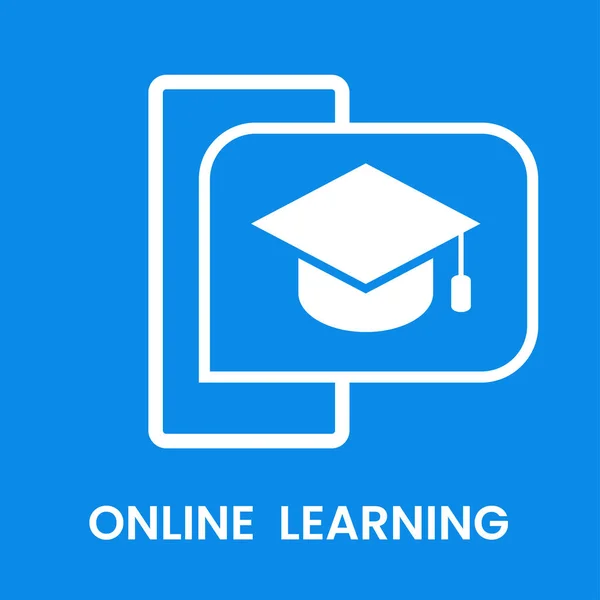 Conceito Learning Ícone Aprendizagem Distância Cursos Formação Online Lazer Casa — Vetor de Stock