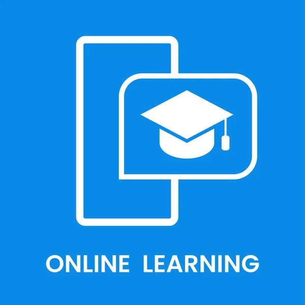 Concetto Learning Icona Dell Apprendimento Distanza Corsi Formazione Online Tempo — Vettoriale Stock