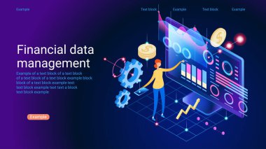 Yönetim süreci analisti. Analitik gösterge paneli. Grafik anahtar sunucu istatistiği, performans göstergeleri kavramı. 