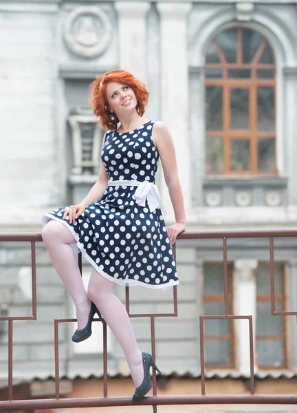 Smiling redheaded girl — Stock Photo, Image