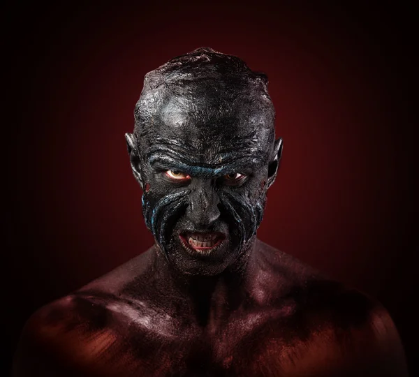Man in monster make-up — Stockfoto