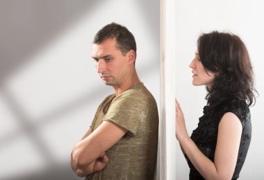 Couple relationships - conflict concept clipart