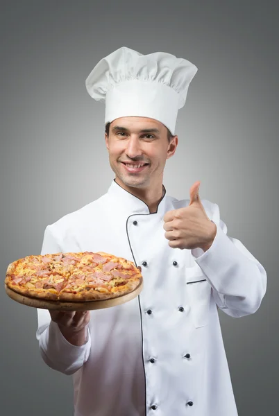 Pizzakocken — Stockfoto