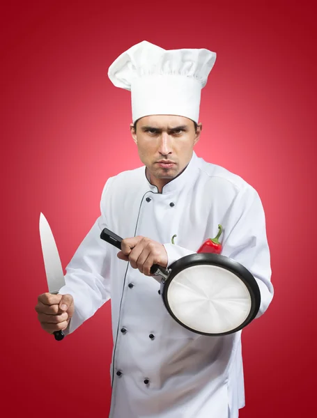 Divertido samurai chef — Foto de Stock