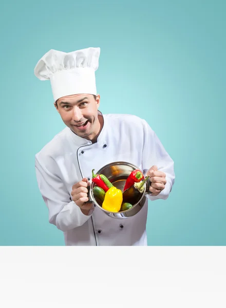 Grappige chef-kok — Stockfoto