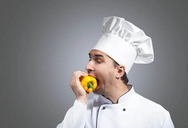 Hungry chef — Stock Photo, Image