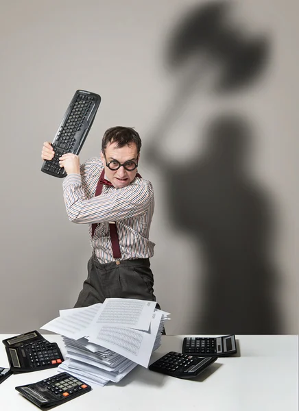 Mad accountant — Stockfoto