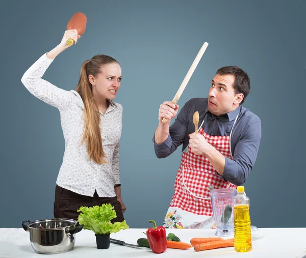 Couple fighting — Stock Photo, Image