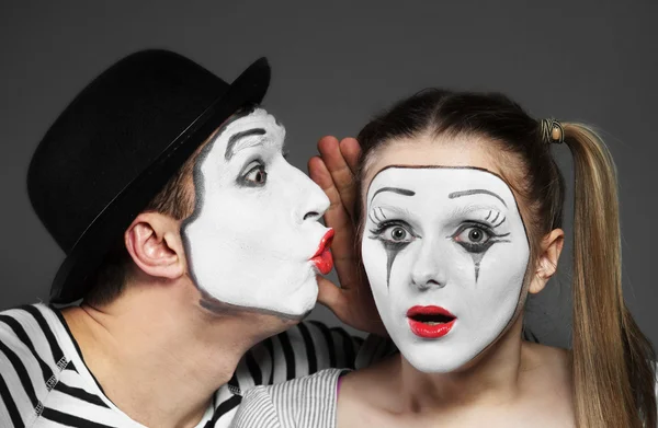 Par de mimes — Fotografia de Stock