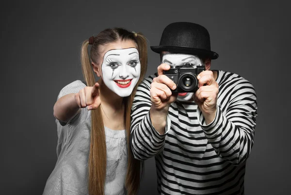 Couple de mimes — Photo