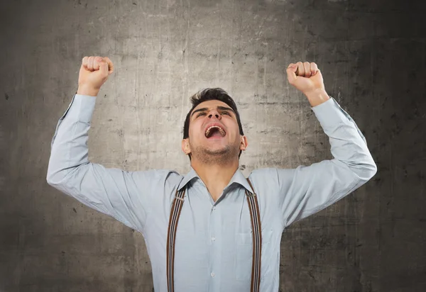 Shouting man, studio shot — Stock Photo, Image