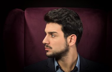 Yakışıklı bir adamın portresi.