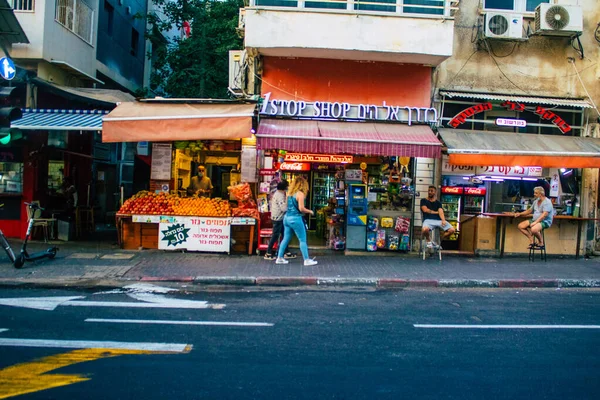 Tel Aviv Israel October 2020 View Unidentified People Face Mask — Stock Photo, Image