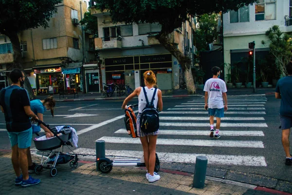 Tel Aviv Israele Ottobre 2020 Veduta Persone Non Identificate Con — Foto Stock