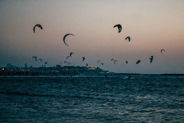 Tel Aviv Israel October 2020 View Unidentified Israeli People Practicing — Stock Photo, Image