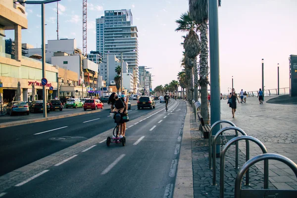 Tel Aviv Israel Octubre 2020 Vista Pueblo Identificado Rodando Por — Foto de Stock