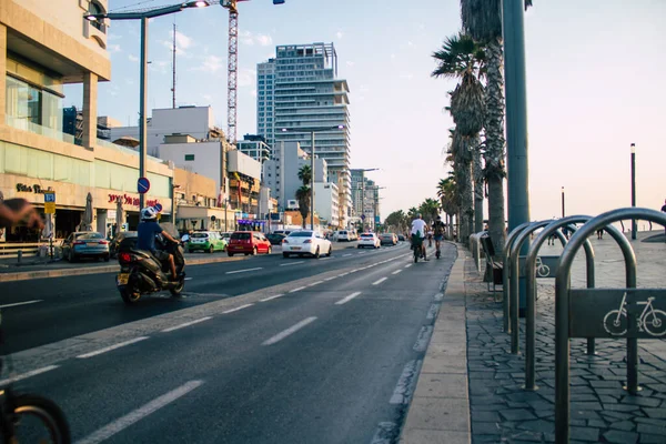 Tel Aviv Israel Octubre 2020 Vista Pueblo Identificado Rodando Por — Foto de Stock