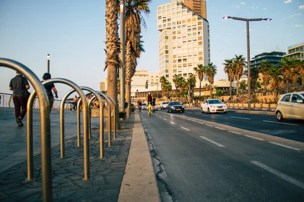 Tel Aviv Israel Octubre 2020 Vista Pueblo Identificado Rodando Por — Foto de Stock