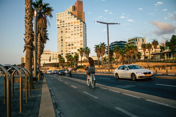 Tel Aviv Israel Octubre 2020 Vista Pueblo Identificado Rodando Por — Foto de Stock