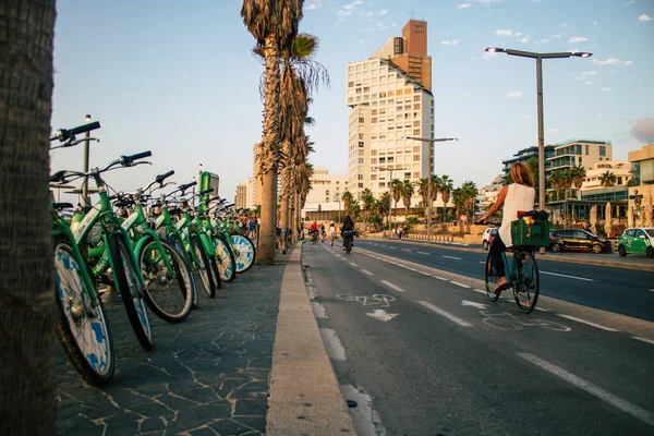 Tel Aviv Israel Octubre 2020 Vista Pueblo Identificado Rodando Por — Foto de Stock