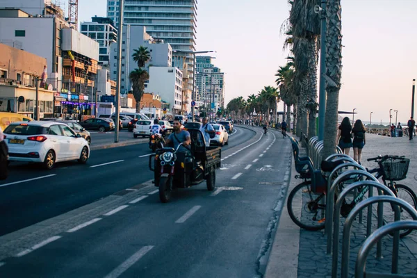 Tel Aviv Israel Octubre 2020 Vista Pueblo Identificado Rodando Por — Foto de Stock