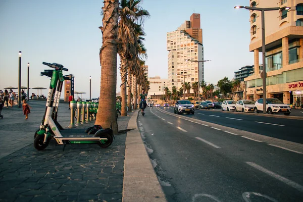 Tel Aviv Israel Octubre 2020 Vista Pueblo Identificado Rodando Por — Foto de Stock