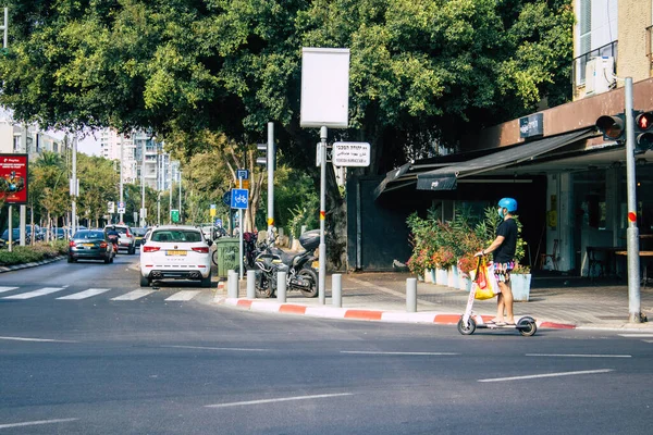 Tel Aviv Israel Noviembre 2020 Vista Personas Identificadas Rodando Las —  Fotos de Stock