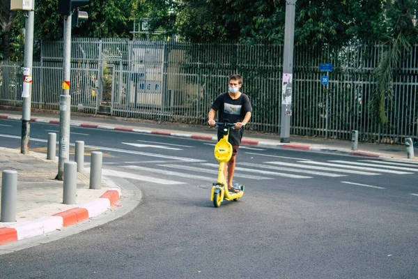 Tel Aviv Israel November 2020 Zicht Niet Geïdentificeerde Mensen Die — Stockfoto