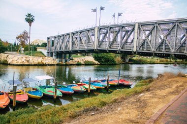 Tel Aviv İsrail 1 Kasım 2020 Kilitlenme ve Coronavirus salgını sırasında Tel Aviv 'de açık bir halk bahçesinin görüntüsü İsrail nüfusunu kontrol altına almak için