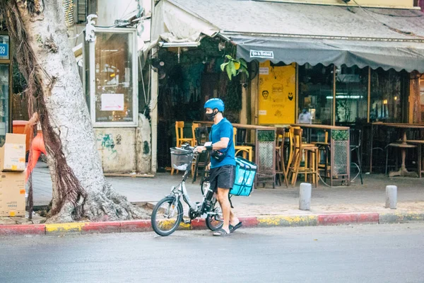 Tel Aviv Israele Novembre 2020 Veduta Persone Non Identificate Che — Foto Stock