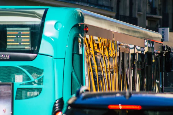 Reims França Novembro 2020 Vista Ônibus Urbano Tradicional Para Passageiros — Fotografia de Stock