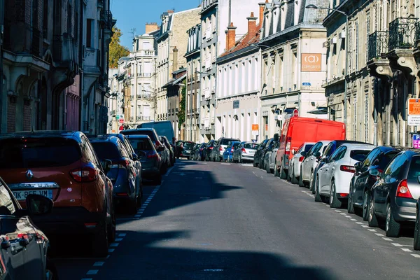 Reims Frankreich November 2020 Blick Auf Eine Leere Straße Der — Stockfoto