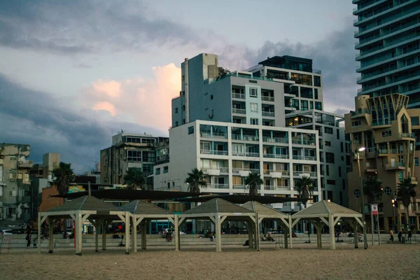 Tel Aviv Israel November 2020 Zicht Niet Geïdentificeerde Israëliërs Die — Stockfoto