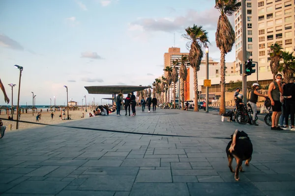 Tel Aviv Israel Noviembre 2020 Vista Personas Israelíes Identificadas Caminando — Foto de Stock