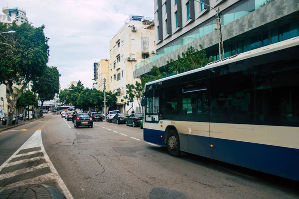 Tel Aviv Israel November 2020 Blick Auf Einen Israelischen Linienbus — Stockfoto