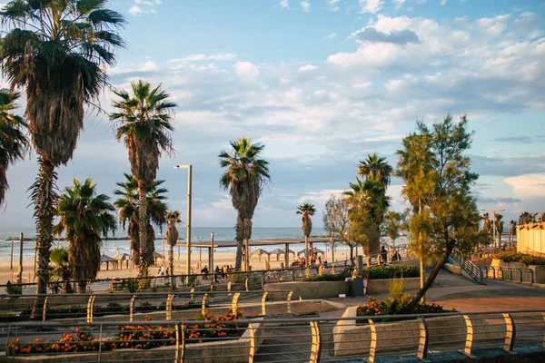 Tel Aviv Israël November 2020 Zicht Lege Straten Van Tel — Stockfoto