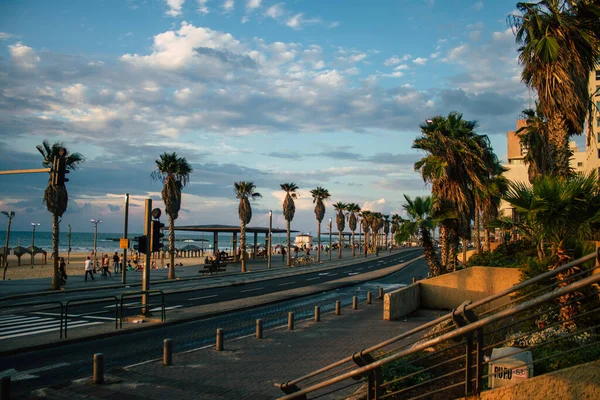 Tel Aviv Israel November 2020 Utsikt Över Tomma Gatorna Tel — Stockfoto