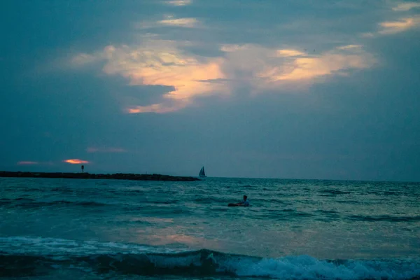 Tel Aviv Israël Novembre 2020 Vue Plage Tel Aviv Pendant — Photo