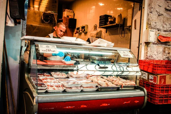 Jerusalém Israel Maio 2019 Vista Pessoas Não Identificadas Comprando Mercado — Fotografia de Stock