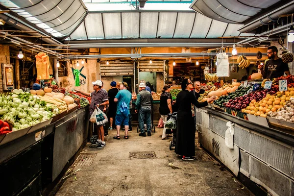 Jerusalén Israel Mayo 2019 Vista Personas Identificadas Comprando Mercado Mahane —  Fotos de Stock