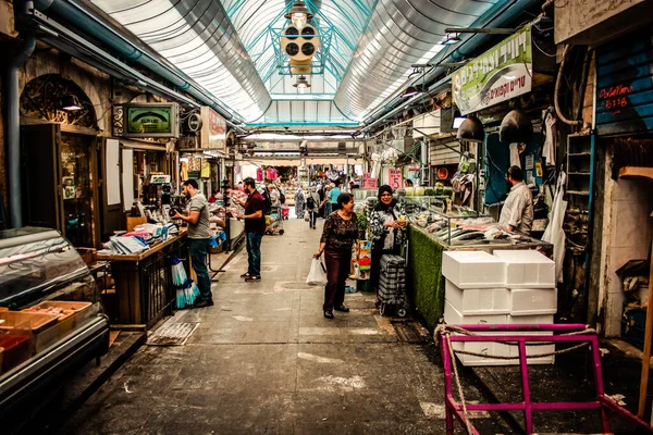 Jeruzalem Israël Mei 2019 Zicht Niet Geïdentificeerde Mensen Die Winkelen — Stockfoto