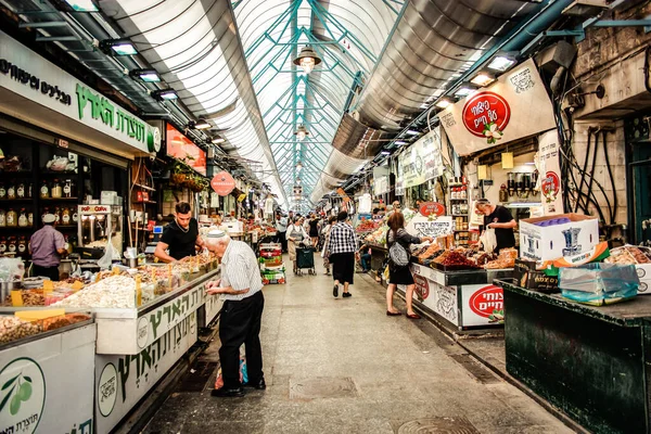 Jerusalém Israel Maio 2019 Vista Pessoas Não Identificadas Comprando Mercado — Fotografia de Stock