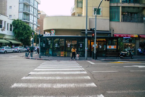 Tel Aviv Israel Listopad 2020 Pohled Neidentifikované Izraelce Procházející Ulicemi — Stock fotografie